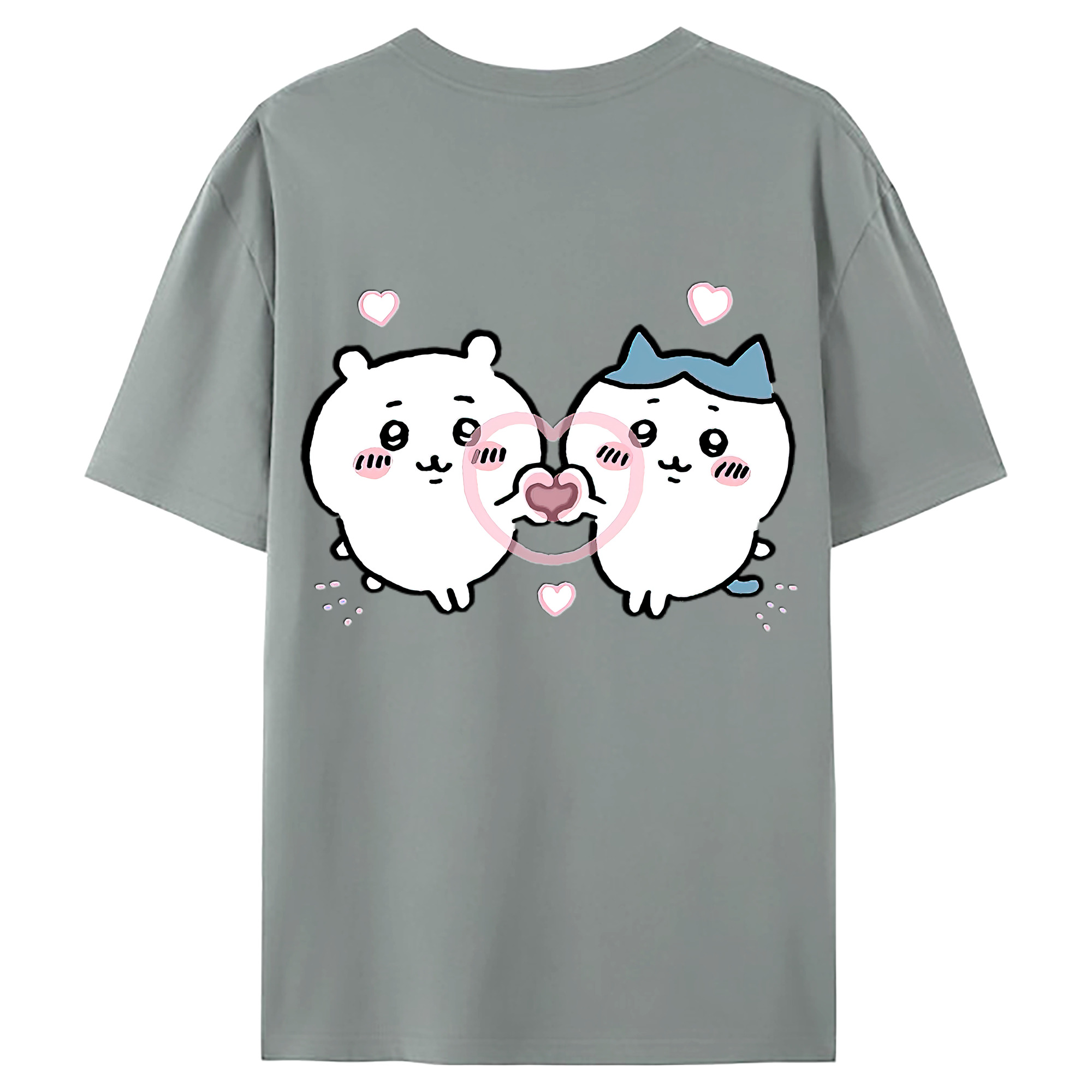 （画像用） ちいかわ ちいかわ Chii-kawa chiikawa 綿100％ メンズ半袖Tシャツ（バックプリント） 通気性